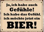 Vianmo Insegna In Legno 30X40 Cm Habe GefüHl Ich MöChte Ein Bier