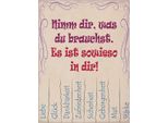 Vianmo Insegna In Legno 40X30 Cm Nimm Dir Was Du Brauchst Liebe