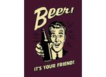 Vianmo Insegna In Legno 40X30 Cm Beer It´S Your Friend Bier
