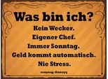 Vianmo Insegna In Legno 30X40 Cm Was Bin Ich Kein Wecker