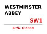 Vianmo Insegna In Legno 30X40 Cm London Royal Westminster Abbey SW1