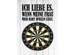 Vianmo Insegna In Legno 40X30 Cm Liebe Wenn Meine Frau Mich Dart