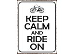 Vianmo Insegna In Legno 40X30 Cm Keep Calm And Ride On