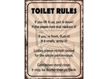 Vianmo Insegna In Legno 40X30 Cm Toilet Rules If You Lift It Up