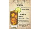 Vianmo Insegna In Legno 40X30 Cm Alkohol Cuba Libre Equipment Ingredient