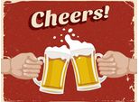Vianmo Insegna In Legno 30X40 Cm Alkohol Beer Cheers Bier