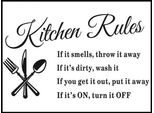 Vianmo Insegna In Legno 30X40 Cm Kitchen Rules KüChe Regeln