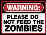 Vianmo Insegna In Legno 30X40 Cm Warning Please Do Not Zombies