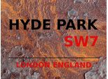 Vianmo Insegna In Legno 30X40 Cm London England Hyde Park SW7