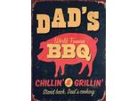 Vianmo Insegna In Legno 40X30 Cm Dad´S World Famous Bbq Grillin