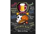 Vianmo Insegna In Legno 40X30 Cm Sports Bar Happy Hour Beer Darts