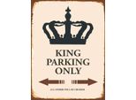 Vianmo Insegna In Legno 40X30 Cm King Parking Only Korona