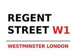 Vianmo Insegna In Legno 30X40 Cm London Westminster Regent Street W1