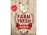 Vianmo Insegna In Legno 40X30 Cm Huhn Farm Fresh Eggs Premium