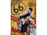Vianmo Insegna In Legno 40X30 Cm Pin Up Route 66 The Mother Road Motel