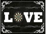 Vianmo Insegna In Legno 30X40 Cm Love Darts