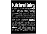 Vianmo Insegna In Legno 40X30 Cm Kitchen Rules Wash Your Hands