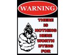 Vianmo Insegna In Legno 40X30 Cm Warning There Is Nothing Here