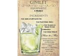 Vianmo Insegna In Legno 40X30 Cm Alkohol Gimlet Equipment Ingredients