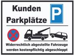 Vianmo Insegna In Legno 30X40 Cm Parken Parkplatz Kunden Widerrechtlich