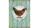 Vianmo Insegna In Legno 40X30 Cm Huhn Farm Fresh Eggs Free Range