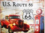 Vianmo Insegna In Legno 30X40 Cm Retro Us Route 66 Oldtimer Tankstelle