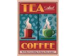 Vianmo Insegna In Legno 40X30 Cm Trinken Tea And Coffee Tee Und Kaffee