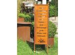 Cartello Da Giardino In Acciaio Inox "Erba - Fiore"""