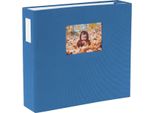 Hnfd Album Fotografico Lona Blue Linen 1000 Immagini 34,5X33Cm 168 Pagine Bianche
