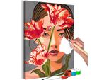Pittura In Tessuto Non Tessuto Con Numeri - Bellezza Asiatica 40X60 Cm Persone N-A-1550-E-A
