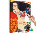 Pittura In Tessuto Non Tessuto Con Numeri - Gustav Klimt: Giuditta Ii 40X60 Cm Persone N-A-1445-E-A