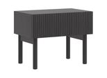 Selsey Nolie - Comodino Con Cassetto, Effetto Legno Nero Cenere, 50 Cm