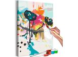 Tessuto Non Tessuto Painting By Numbers - Black Tulip 40X60 Cm Abstract N-A-1665-E-A