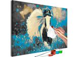 Pittura In Tessuto Non Tessuto Con Numeri - Cavalli In Corsa 60X40 Cm Animali N-A-1461-E-A