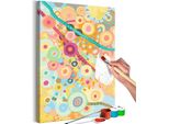 Tessuto Non Tessuto Painting By Numbers - Rainbow Circles 40X60 Cm Abstract N-A-1673-E-A