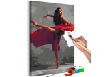 Tessuto Non Tessuto Pittura Per Numeri - Bella Ballerina 40X60 Cm Persone N-A-1470-E-A