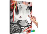 Tessuto Non Tessuto Painting By Numbers - Red Boat 40X60 Cm Abstract N-A-1659-E-A