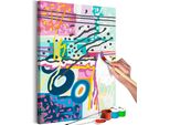 Tessuto Non Tessuto Painting By Numbers - Dancing Droplets 40X60 Cm Abstract N-A-1667-E-A