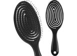 Spazzola Antistatica Per Capelli Flessibile Nera Spazzola Districante Cura Ergonomica