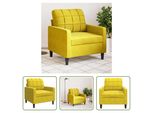 The Living Store Poltrona Giallo 60 Cm In Velluto
