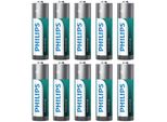 Set Di 10 Batterie Alcaline Industriali Philips LR6I10C/10, Tipo Aa, 1,5 V