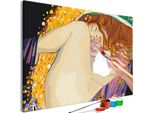 Pittura In Tessuto Non Tessuto Con Numeri - Gustav Klimt: Danae 60X40 Cm Persone N-A-1449-E-A