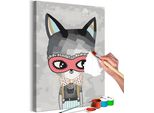 Tessuto Non Tessuto Pittura Per Numeri - Elegant Kitty 40X60 Cm Per Bambini N-A-1506-E-A