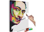 Pittura In Tessuto Non Tessuto Con Numeri - Salvador 40X60 Cm Persone N-A-1533-E-A