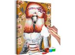 Tessuto Non Tessuto Pittura Per Numeri - Ginger Dog 40X60 Cm Animali N-A-1588-E-A