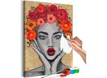 Pittura In Non Tessuto Con Numeri - Summer Lady 40X60 Cm Persone N-A-1650-E-A