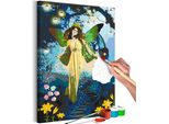 Pittura In Tessuto Non Tessuto Con Numeri - Lady Summer 40X60 Cm People N-A-1583-E-A