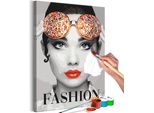 Pittura In Tessuto Non Tessuto Con Numeri - Fashion Girl 40X60 Cm Persone N-A-1628-E-A