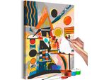 Pittura In Tessuto Non Tessuto Con Numeri - Vasily Kandinsky: Swinging 40X60 Cm Abstract N-A-1468-E-A