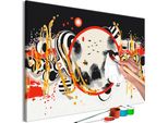 Tessuto Non Tessuto Painting By Numbers - Zen Bubbles 60X40 Cm Abstract N-A-1662-E-A